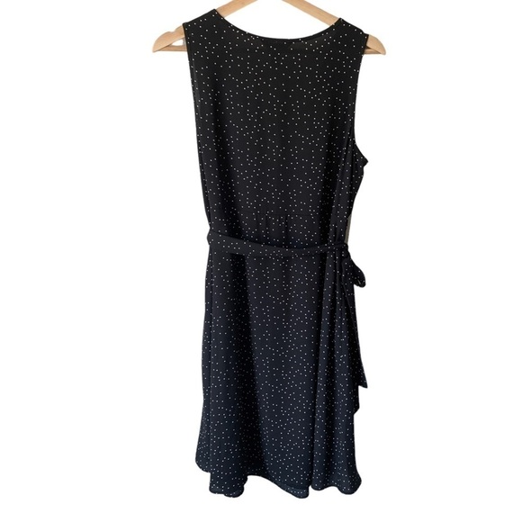 Stork & Babe Maternity Black Polka Dot Sleeveless Dress V-Neck Size Large NWT - Picture 6 of 10